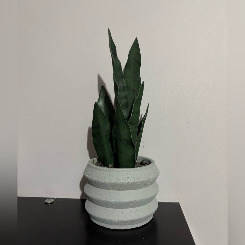 Faux Plant is Ceramic Pot